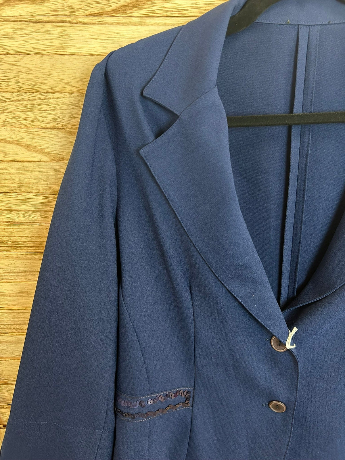Vintage navy blazer γιακάς και ρεβέρ