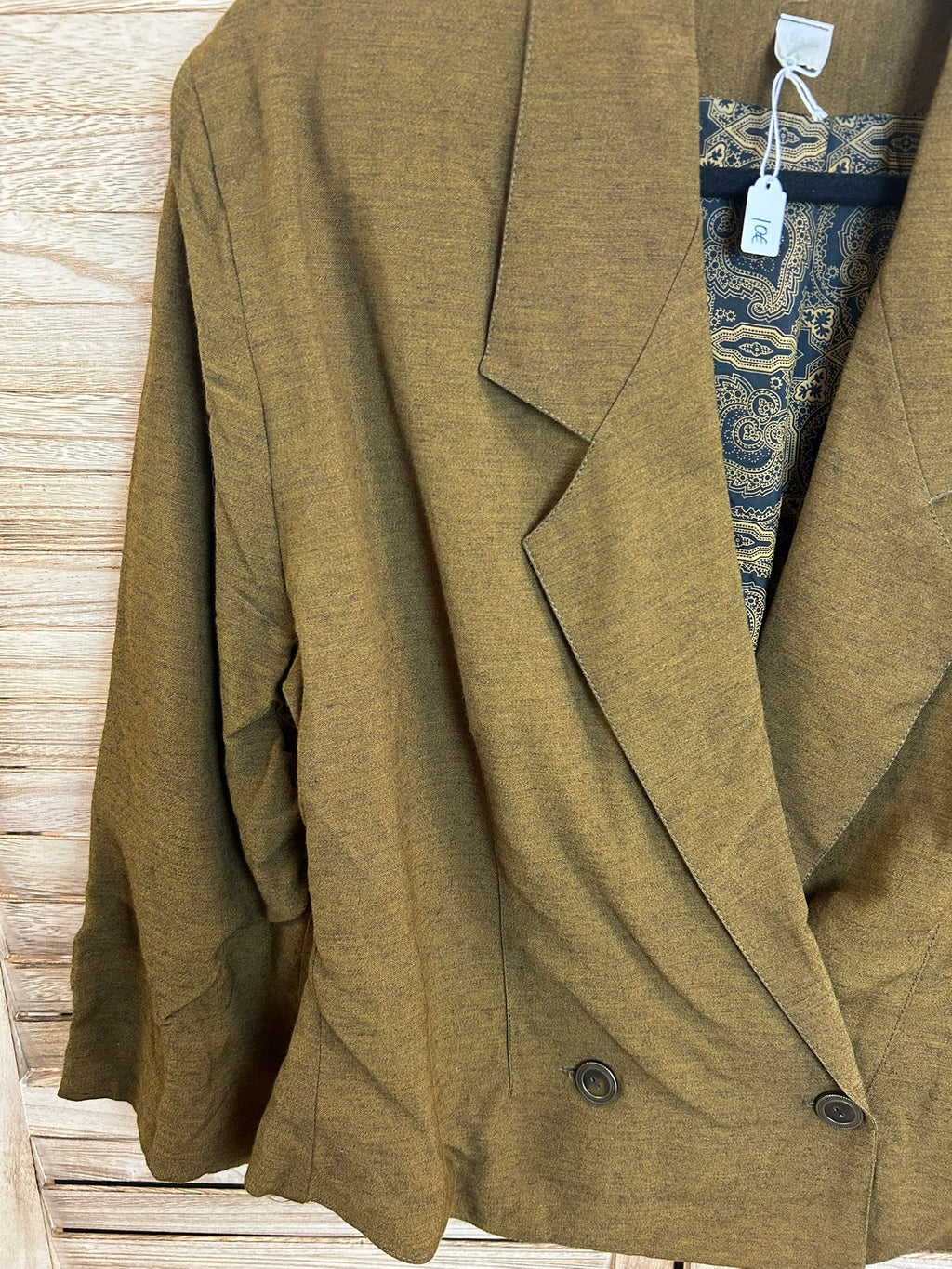 Vintage cropped blazer λεπτομέρεια κουμπιών