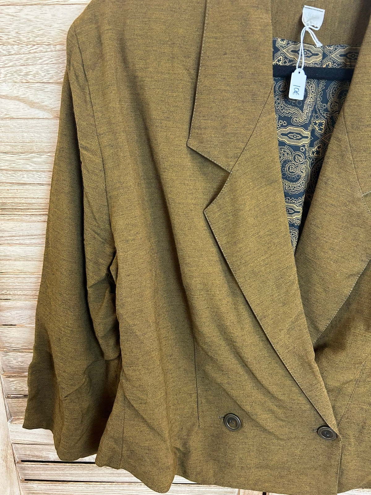 Vintage cropped blazer λεπτομέρεια κουμπιών