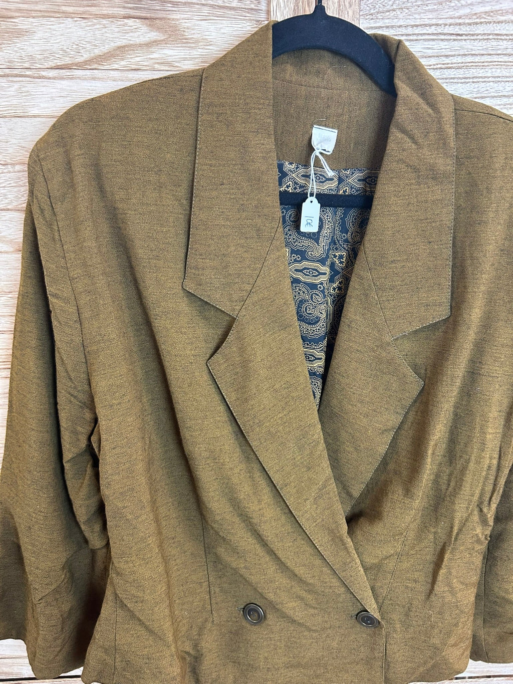 Vintage cropped blazer γιακάς και ρεβέρ