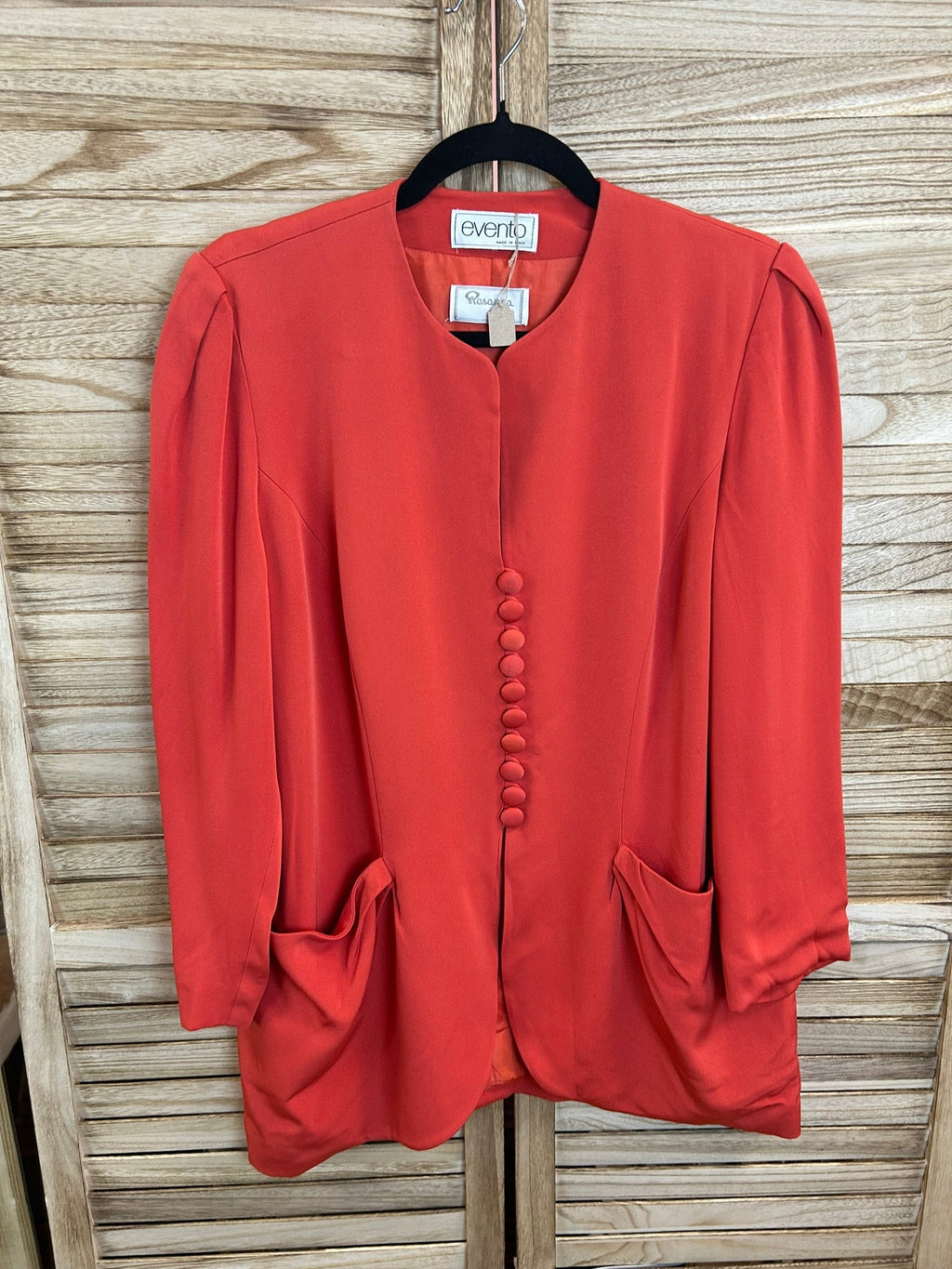 Vintage κοραλί jacket Evento full look
