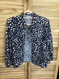 Vintage πουά jacket μπροστά