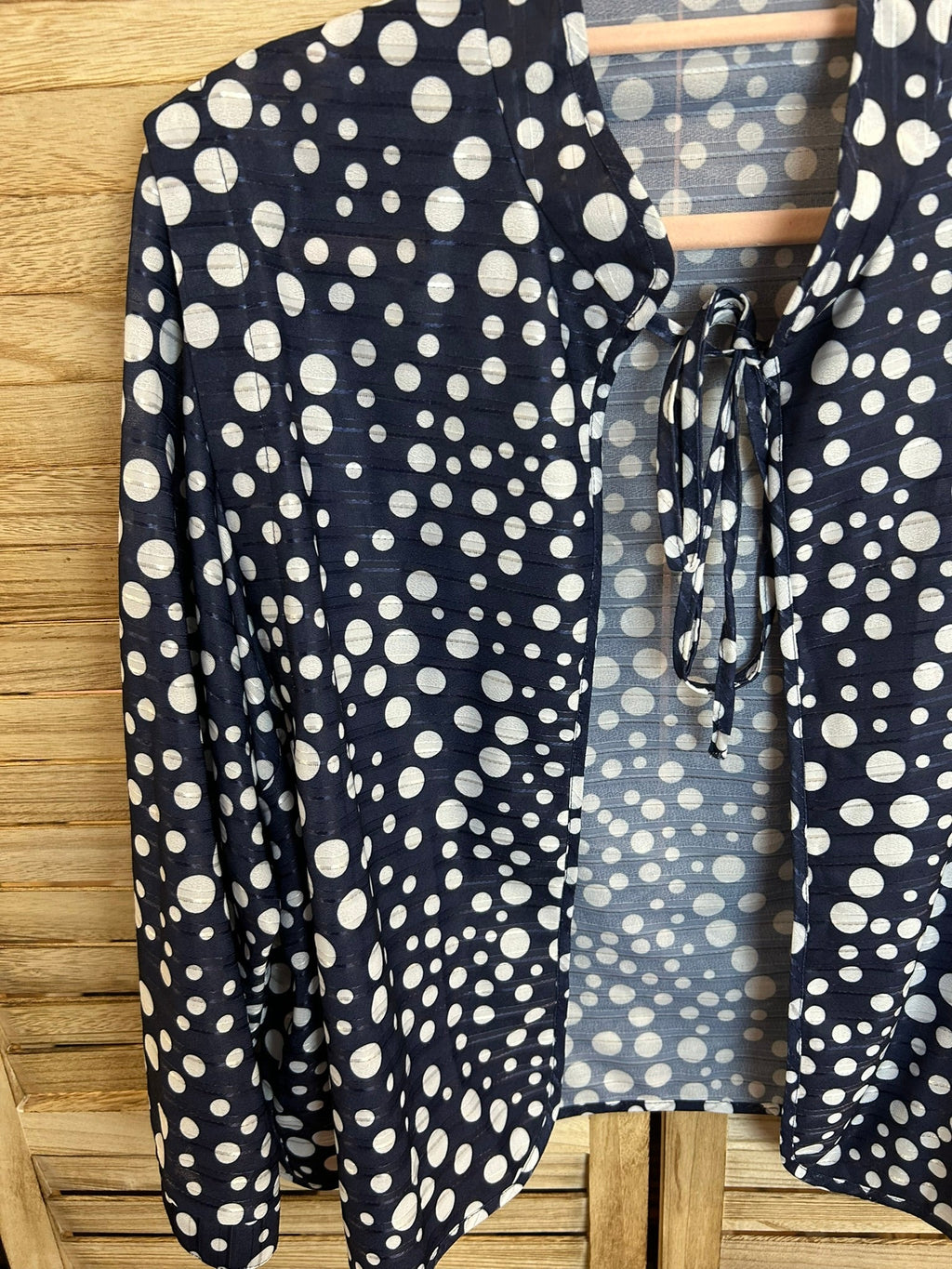 Vintage πουά jacket γιακάς και ρεβέρ