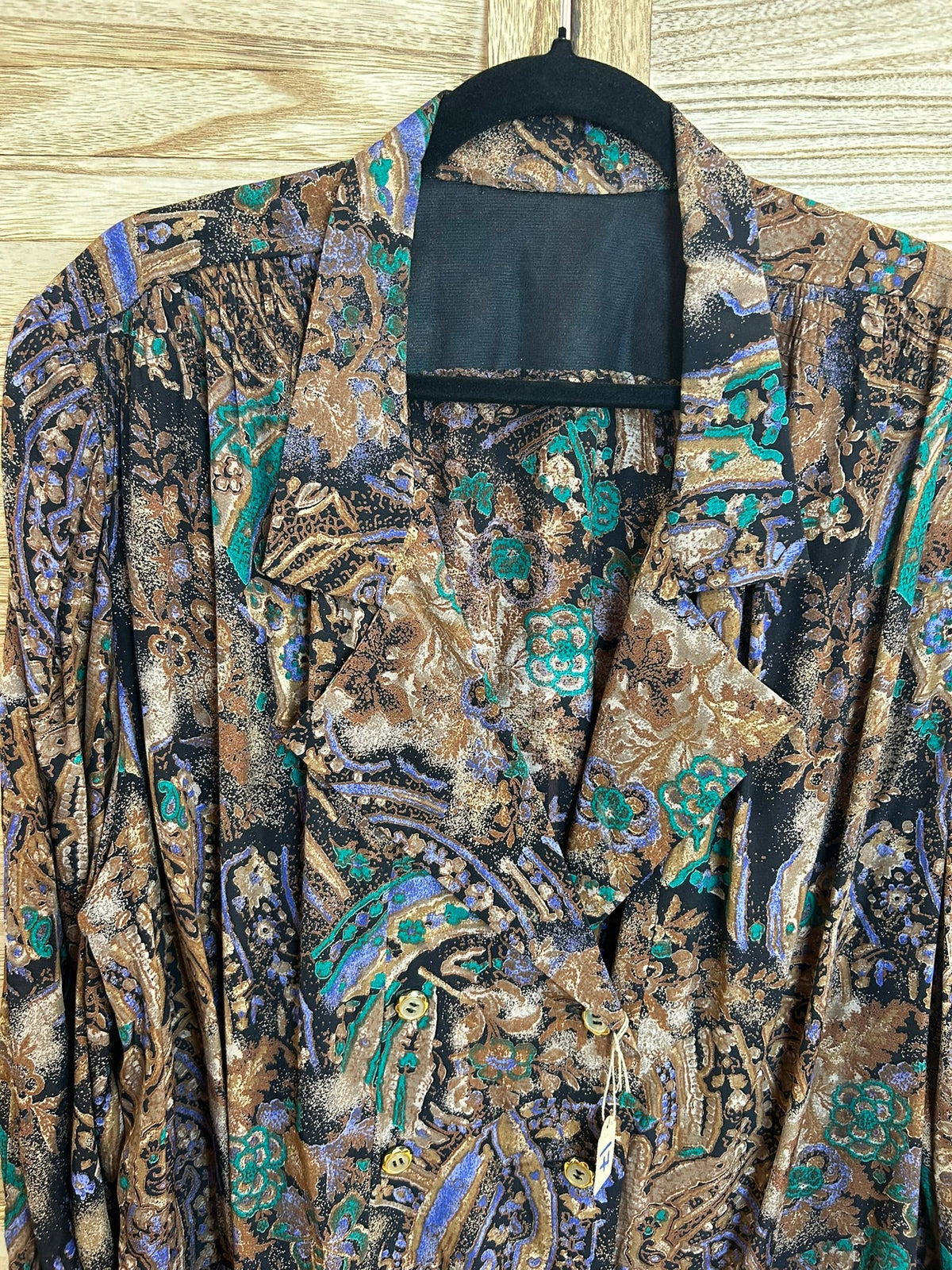 Vintage paisley jacket γιακάς και ρεβέρ