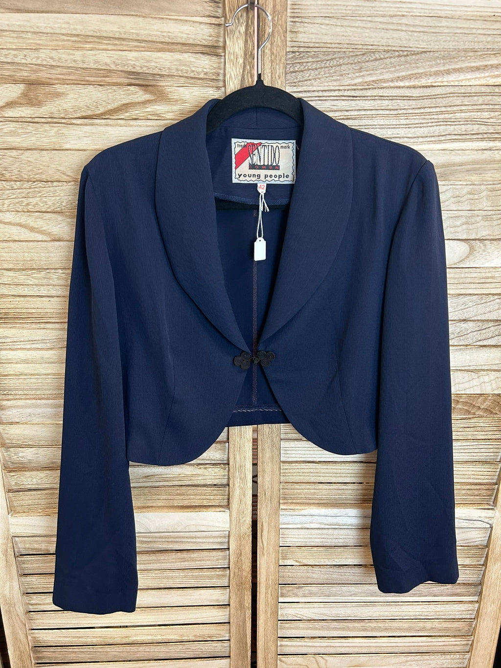 Vintage navy bolero Sentido μπροστά